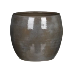 Bloempot Lester - D28 X H26cm - Donkergrijs