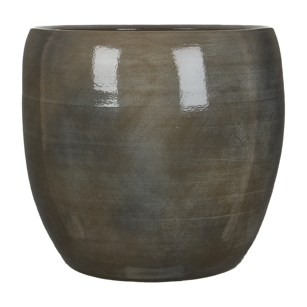 Bloempot Lester - d38 x h35cm - Donkergrijs Bloempot Lester - D38 X H35cm - Donkergrijs -Ingemaakte Serie Winkel