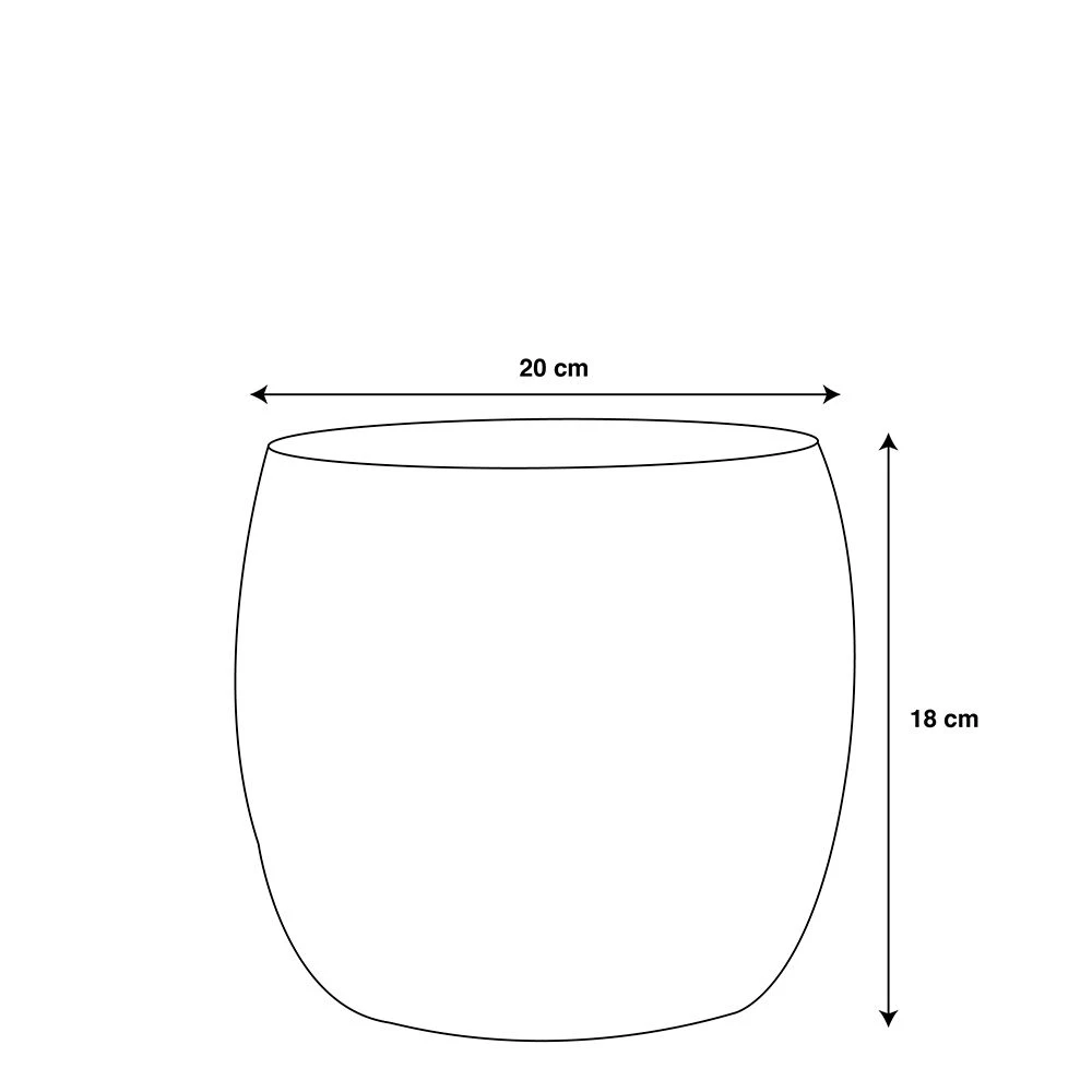 Bloempot Lester - d20 x h18cm - Lichtgrijs Bloempot Lester - D20 X H18cm - Lichtgrijs -Ingemaakte Serie Winkel
