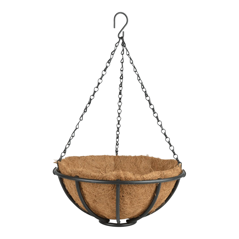 Metalen Hanging Basket 30cm - Incl. Ketting En Kokosinlegvel -Ingemaakte Serie Winkel metalen hanging basket 30cm incl ketting en kokosinlegvel hanging basket 1