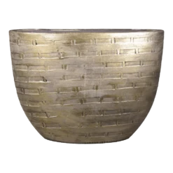 Bloempot Steef Ovaal - L50 X B20 X H36cm - Industrieel Goud