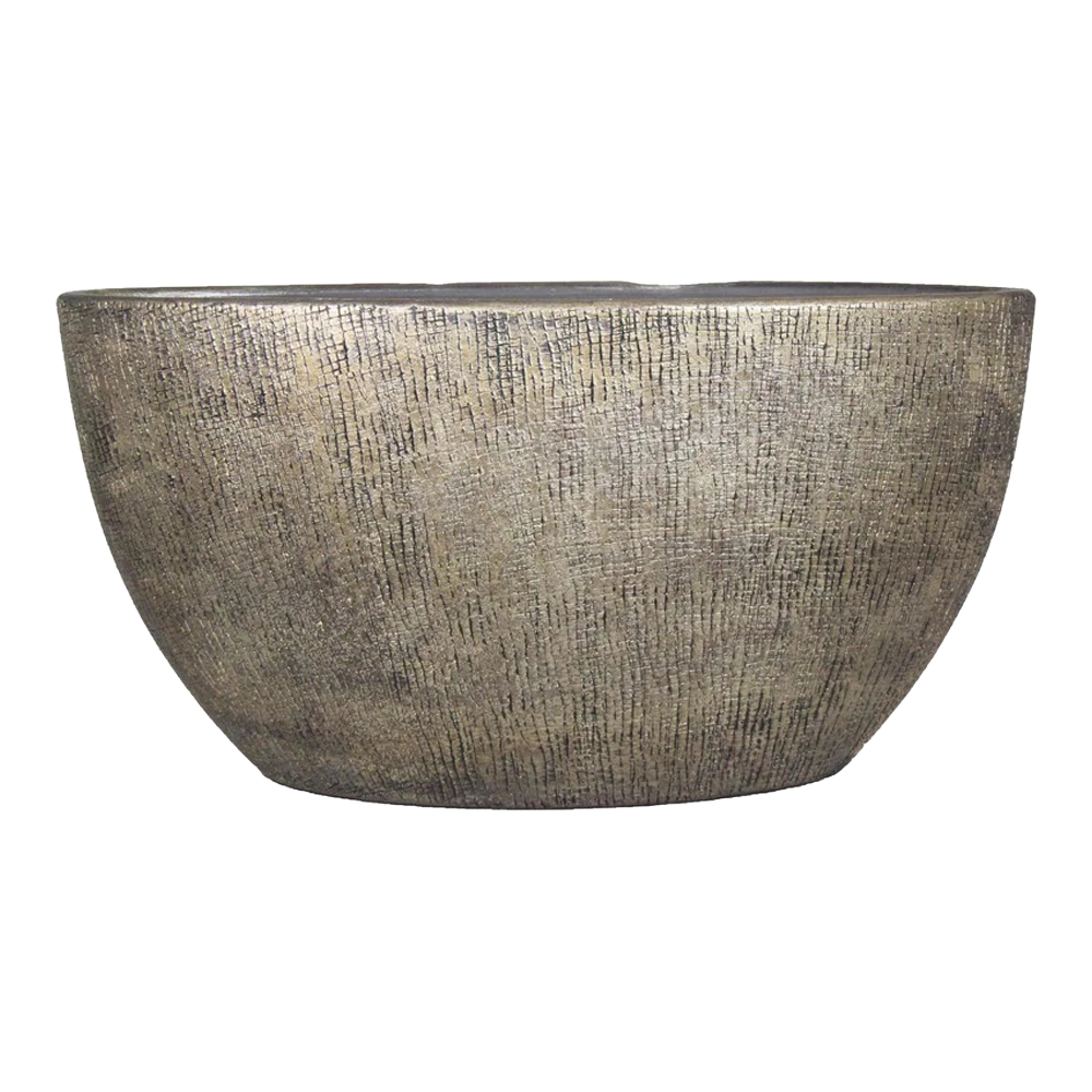 Bloempot Mira ovaal - l49 x b20 x h25cm - Goud Bloempot Mira Ovaal - L49 X B20 X H25cm - Goud -Ingemaakte Serie Winkel