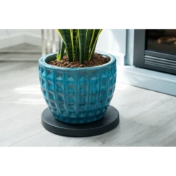 Plantentrolley Rond Kunststof 29cm - Antraciet - Max. 40kg - Nature -Ingemaakte Serie Winkel plantentrolley rond kunststof 29cm antraciet max 40kg nature plantentrolley 3