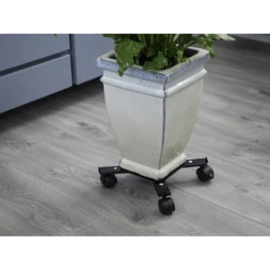 Plantentrolley Vierkant Verstelbaar - 29-51cm - Zwart - Max. 100kg - Nature -Ingemaakte Serie Winkel plantentrolley vierkant verstelbaar 29 51cm zwart max 100kg nature plantentrolley 3
