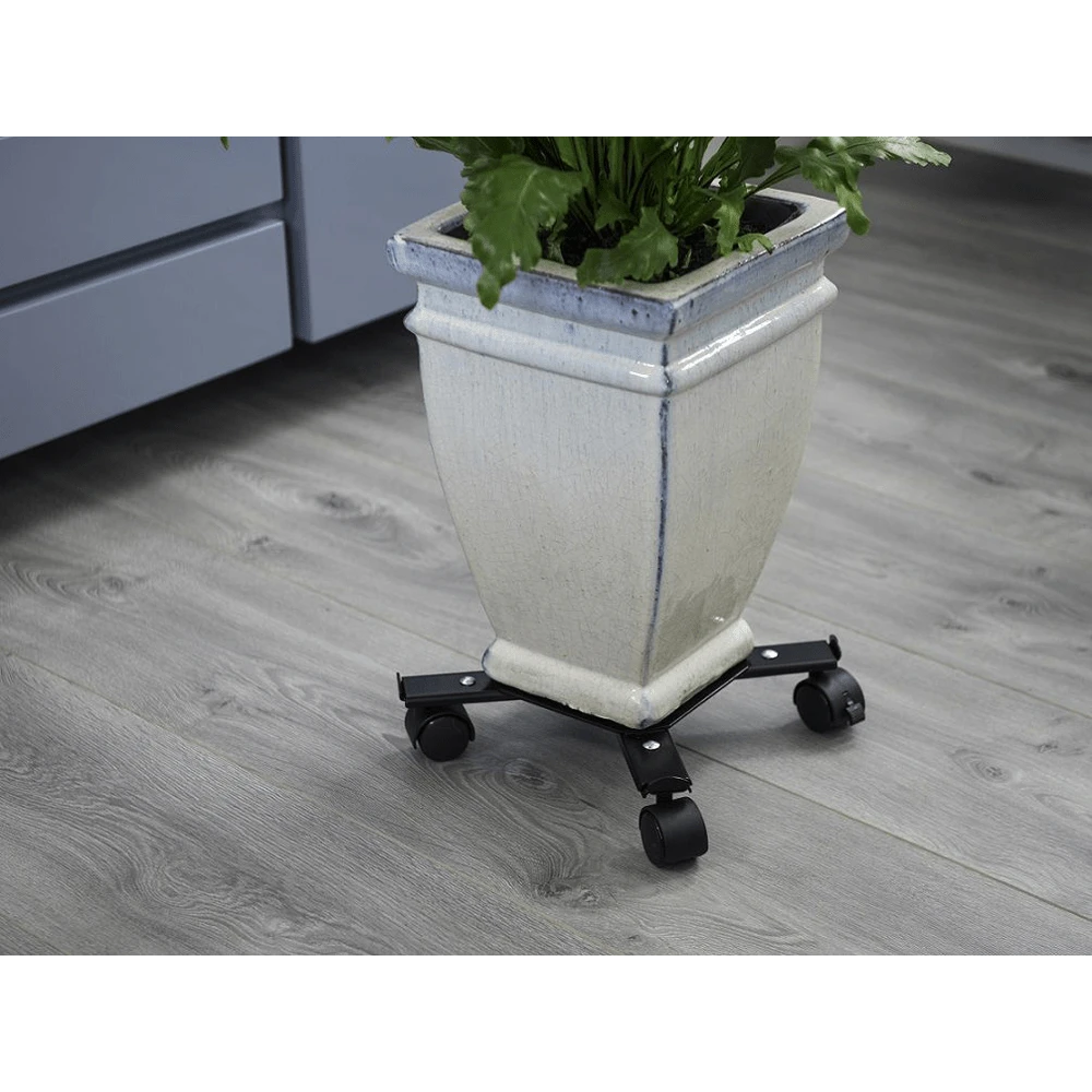 Plantentrolley Vierkant Verstelbaar - 29-51cm - Zwart - Max. 100kg - Nature -Ingemaakte Serie Winkel