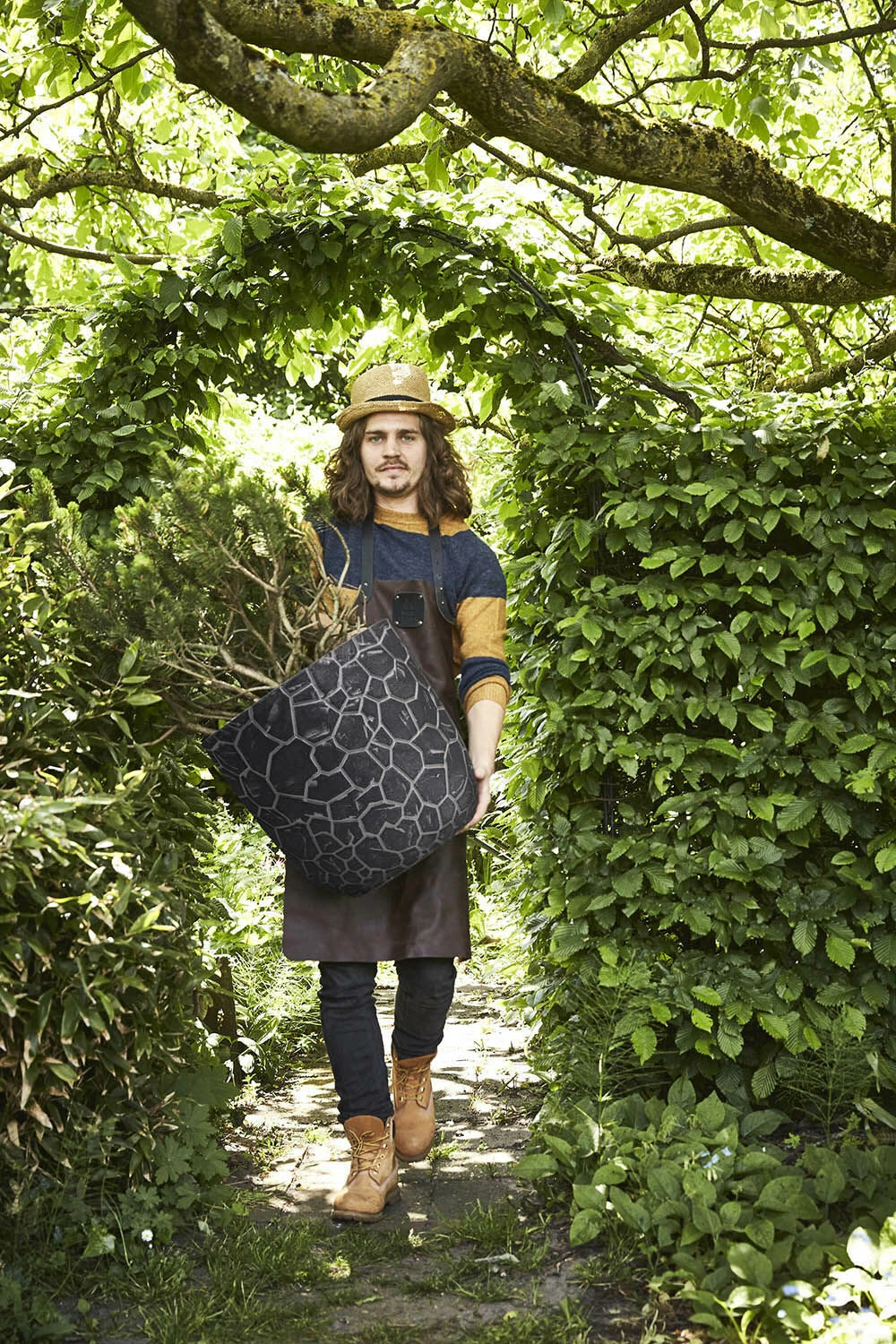 Capi Bloempot bol Nature Clay NL - d43 x h41cm - Antraciet Capi Bloempot Bol Nature Clay NL - D43 X H41cm - Antraciet -Ingemaakte Serie Winkel