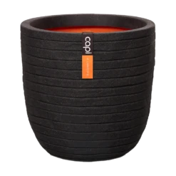 Capi Bloempot Bol Nature Row NL - D35 X H34cm - Zwart