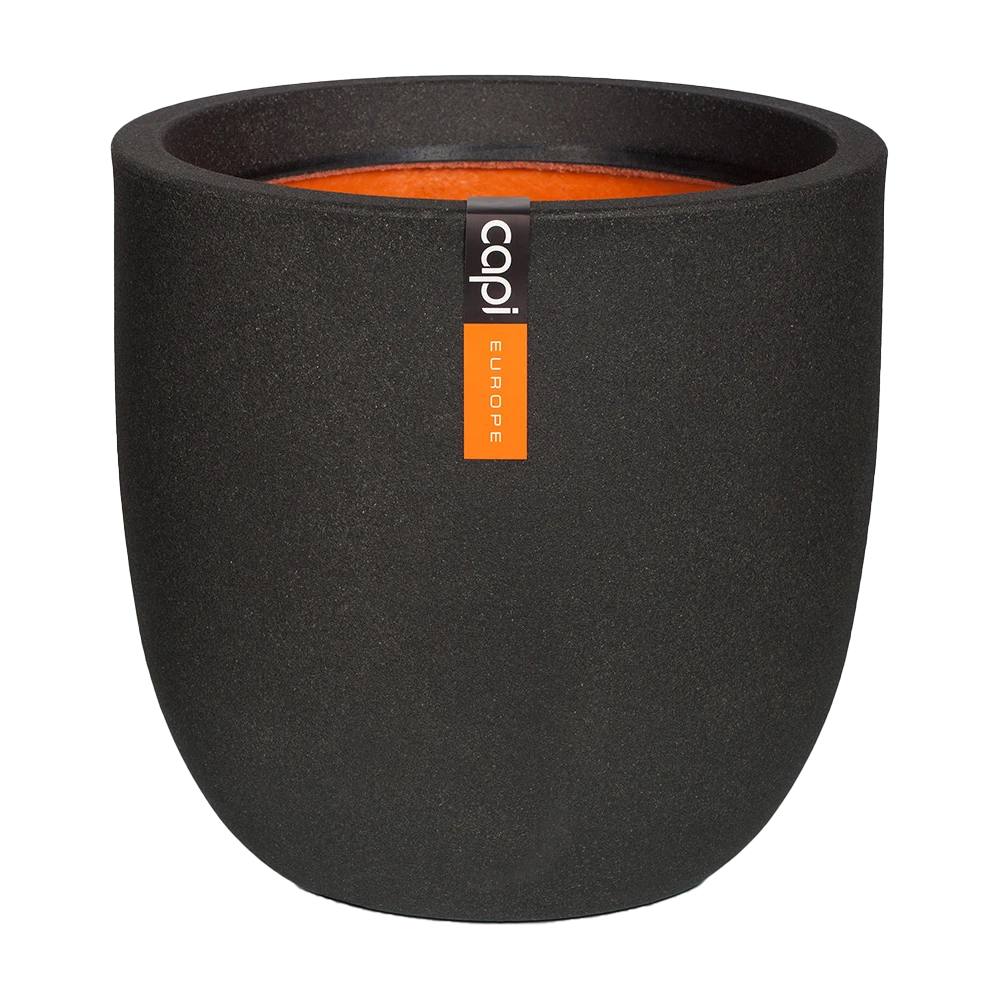 Capi Bloempot bol Urban Smooth NL - d54 x h52cm - Zwart Capi Bloempot Bol Urban Smooth NL - D54 X H52cm - Zwart -Ingemaakte Serie Winkel