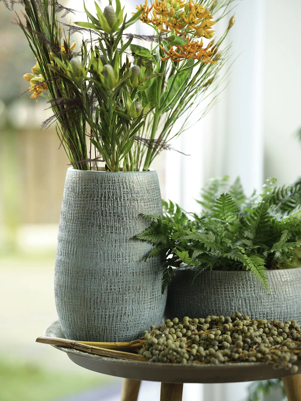 Bloempot Ryan hoog - d18 x h30cm - Shiny blue Bloempot Ryan Hoog - D18 X H30cm - Shiny Blue -Ingemaakte Serie Winkel pot hoog ryan shiny blue keramiek d18 h30 bloempot 7 11