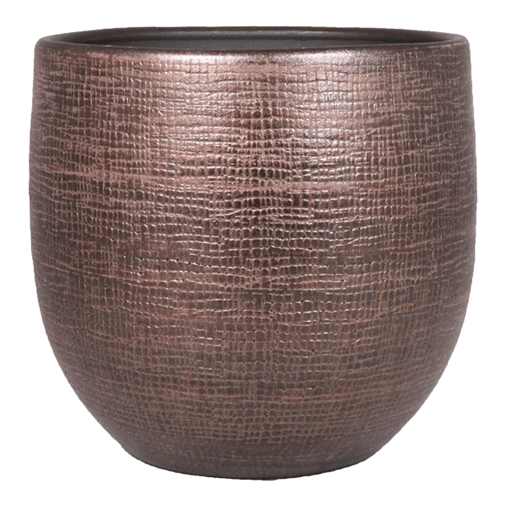 Bloempot Mira - d34 x h31cm - Koper Bloempot Mira - D34 X H31cm - Koper -Ingemaakte Serie Winkel pot mira d34 h31cm koper bloempot 1 1