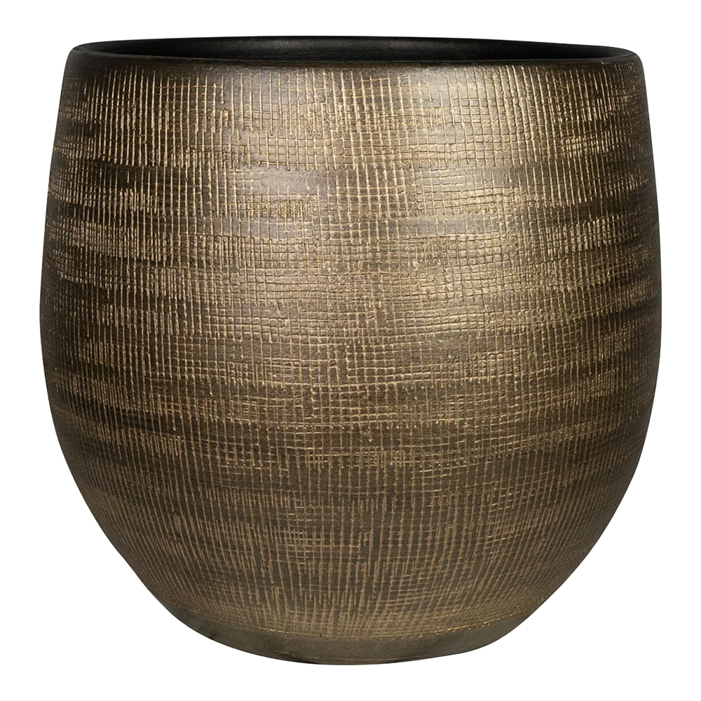 Bloempot Ryan - d42 x h38cm - Shiny gold Bloempot Ryan - D42 X H38cm - Shiny Gold -Ingemaakte Serie Winkel pot ryan shiny gold d42 h38 bloempot 1