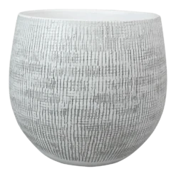 Bloempot Ryan - D31 X H28cm - White Black