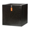 Capi Plantenbak Vierkant Lux Terrazo - L30 X B30 X H30cm - Zwart -Ingemaakte Serie Winkel pot vierkant 30x30x30 zwart plantenbak 1 5