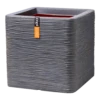 Capi Plantenbak Vierkant Nature Rib NL - L30 X B30 X H30cm - Donkergrijs -Ingemaakte Serie Winkel pot vierkant rib nl donkergrijs plantenbak 1 5 1