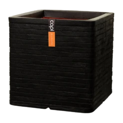 Capi Plantenbak Vierkant Nature Row NL - L30 X B30 X H30cm - Zwart