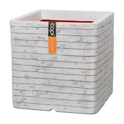 Capi Plantenbak Vierkant Nature Row NL - L40 X B40 X H40cm - Ivoor
