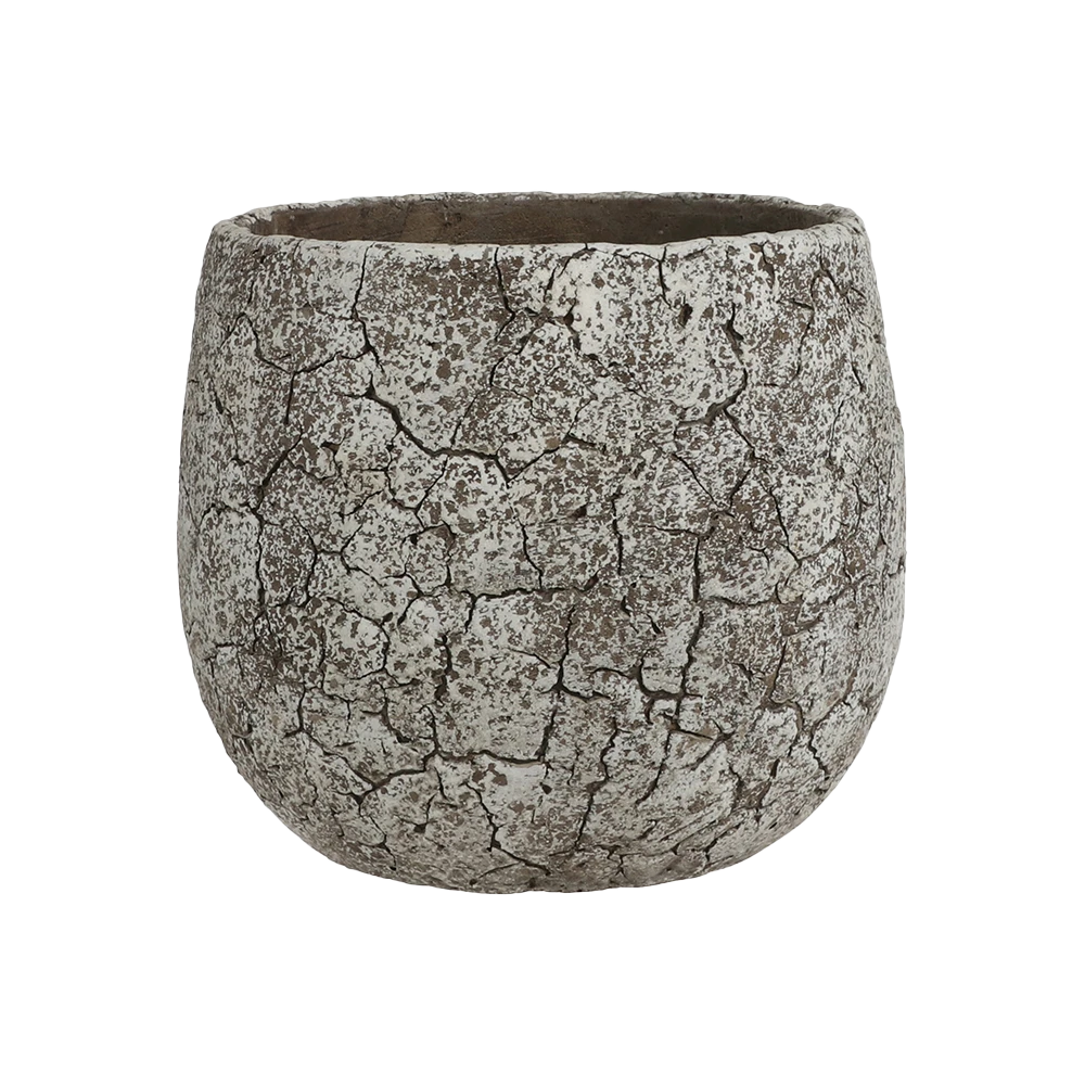 Bloempot Thomas - d21 x h19cm - Off white Bloempot Thomas - D21 X H19cm - Off White -Ingemaakte Serie Winkel