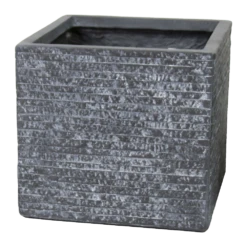 Plantenbak Utah Cubi - L20.5 X B20.5 X H22cm - Donkergrijs
