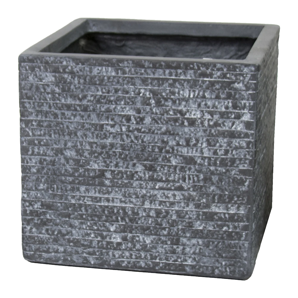 Plantenbak Utah Cubi - l44 x b44 x h38.5cm - Donkergrijs Plantenbak Utah Cubi - L44 X B44 X H38.5cm - Donkergrijs -Ingemaakte Serie Winkel utah cubi graphite w44h38 plantenbak 1 4