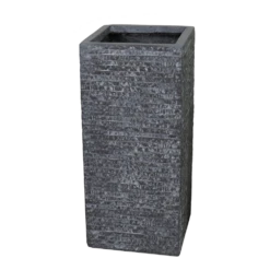 Plantenbak Utah Cubihi - L34 X B34 X H71cm - Donkergrijs