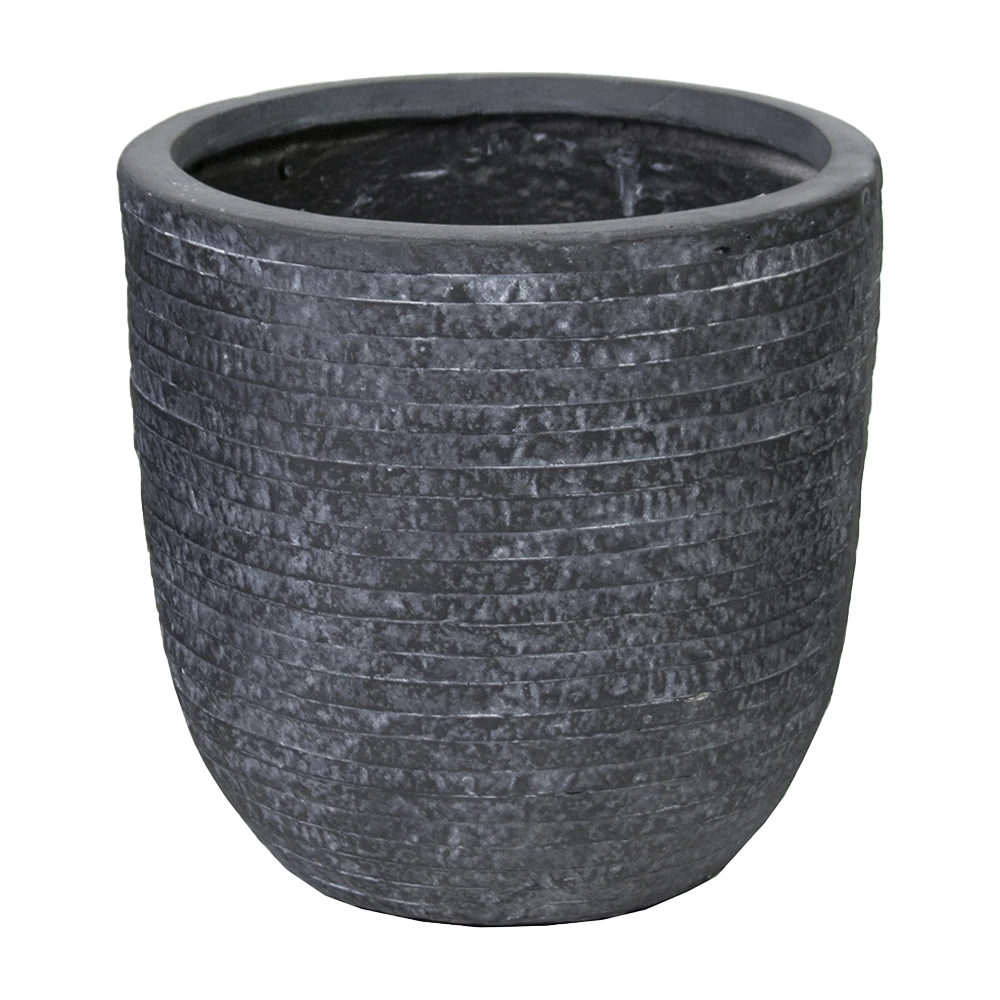 Bloempot Utah Egg - d25 x h25cm - Donkergrijs Bloempot Utah Egg - D25 X H25cm - Donkergrijs -Ingemaakte Serie Winkel utah egg pot graphite d25h25 bloempot 1 4