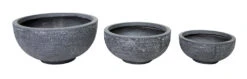 Plantenschaal Utah - D55 X H27cm - Donkergrijs -Ingemaakte Serie Winkel utah round bowl graphite d55h27 schaal 6 8