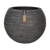 Capi Bloempot Hoog Nature Rib NL - D40 X H32cm - Antraciet 1 Capi Bloempot Hoog Nature Rib NL - D40 X H32cm - Antraciet -Ingemaakte Serie Winkel vaas bol rib nl 40x32 antraciet bloempot 1 4