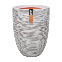 Capi Bloempot Nature Elegant Rib NL - D46 X H58cm - Ivoor