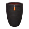 Capi Bloempot Nature Elegant Row NL - D46 X H58cm - Zwart -Ingemaakte Serie Winkel vaas elegant laag row nl 46x58 zwart bloempot 1 4