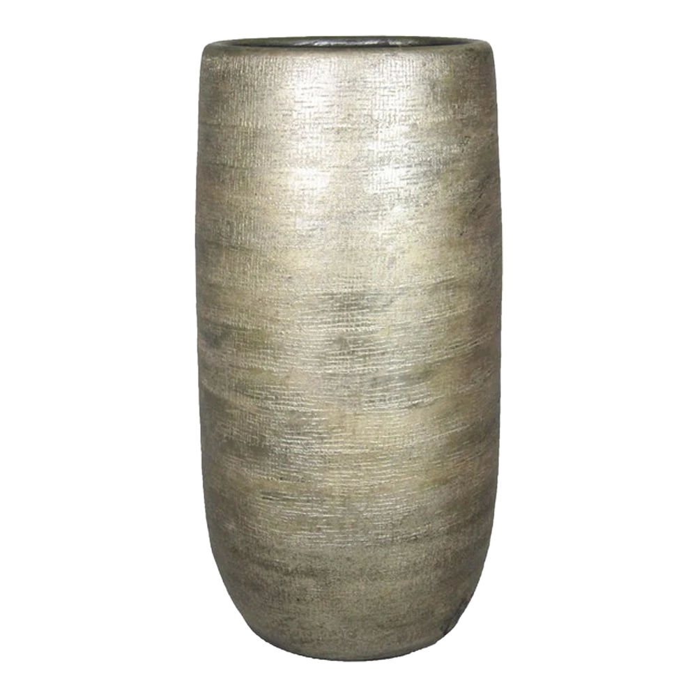 Bloempot Mira hoog - d26 x h50cm - Goud Bloempot Mira Hoog - D26 X H50cm - Goud -Ingemaakte Serie Winkel vaas mira d26 h50cm industrieel goud bloempot 1