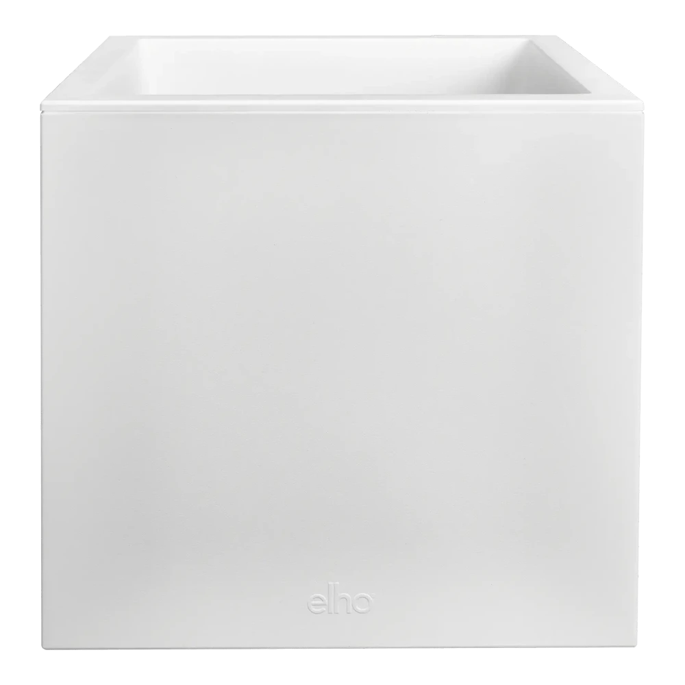 Vivo Next vierkant wielen 40cm - Wit Elho Vivo Next Vierkant Wielen 40cm - Wit -Ingemaakte Serie Winkel