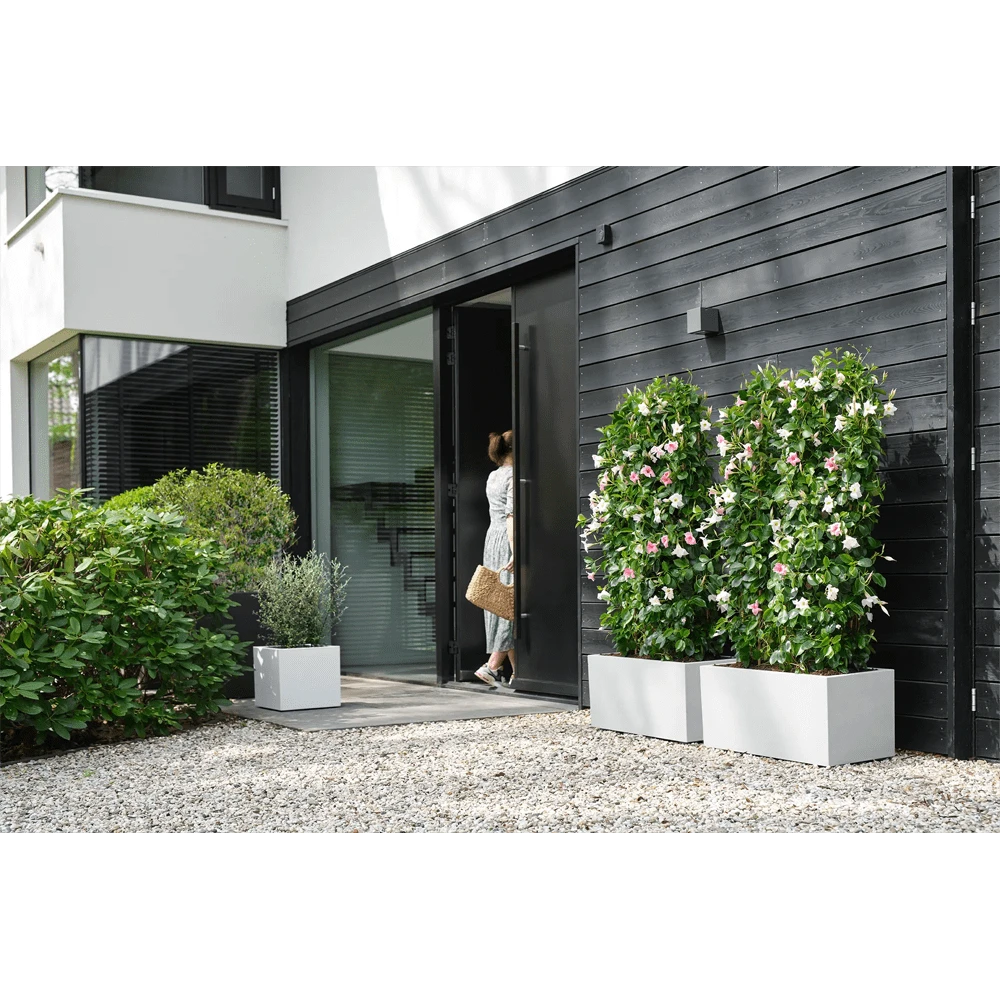 Vivo Next vierkant wielen 40cm - Wit Elho Vivo Next Vierkant Wielen 40cm - Wit -Ingemaakte Serie Winkel