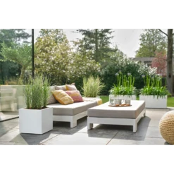 Elho Vivo Next Vierkant Wielen 40cm - Wit 8 Elho Vivo Next Vierkant Wielen 40cm - Wit -Ingemaakte Serie Winkel vivo next vierkant wielen 40cm wit 7 1